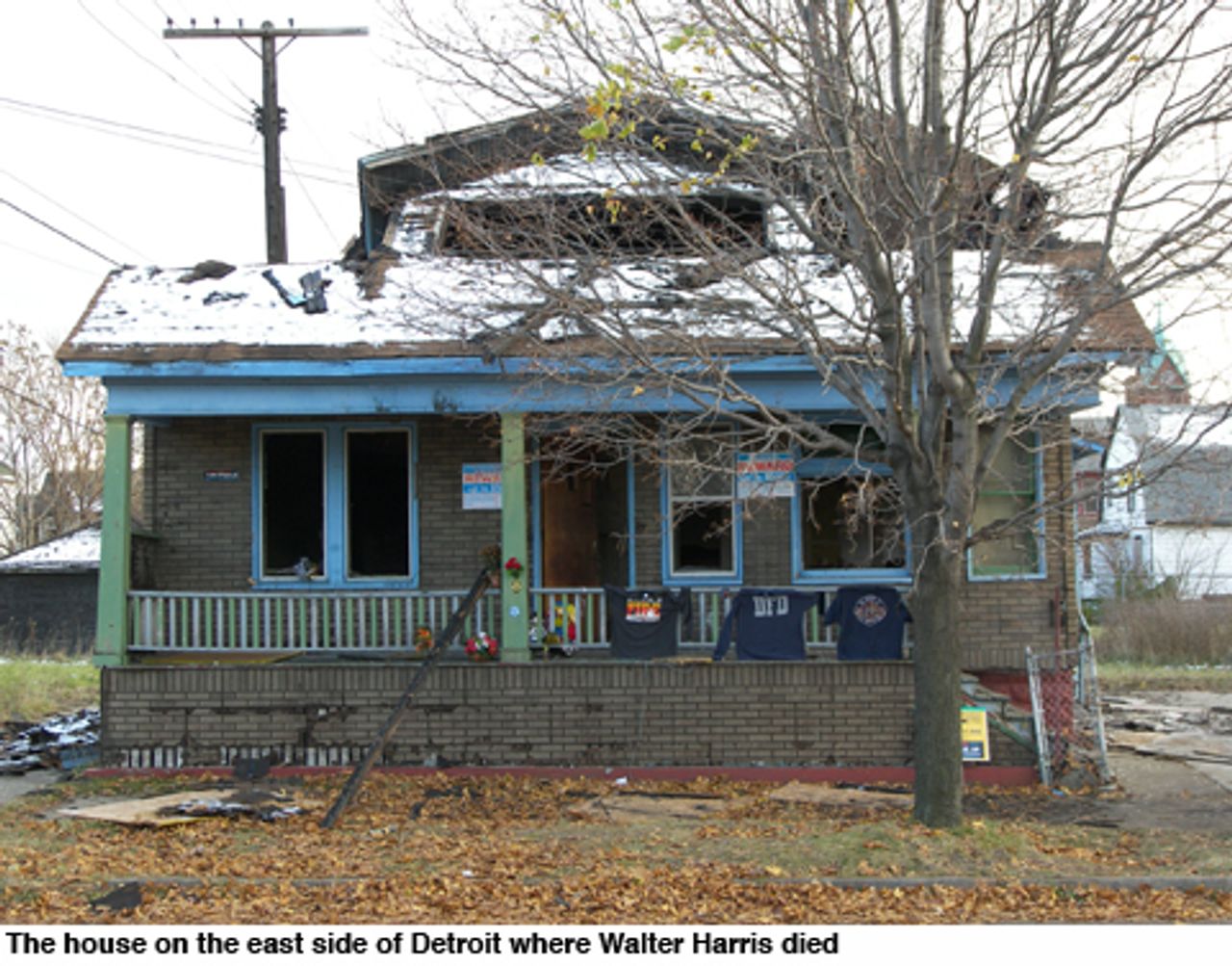 The house on the east side of Detroit where Walter Harris died